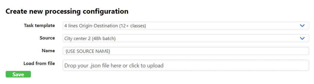 Create pipeline config