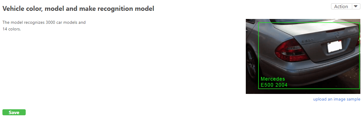 Vehicle color model make recognition