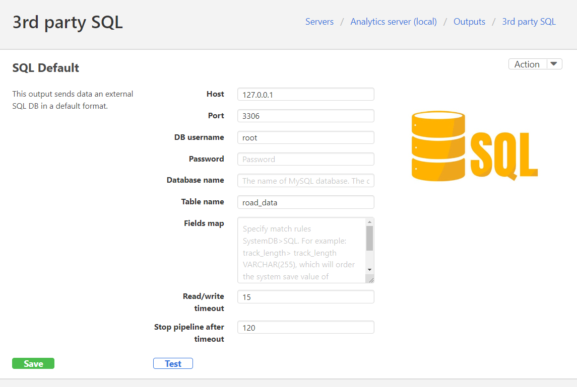 sql output