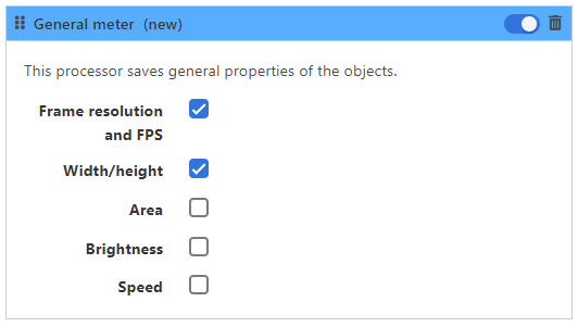 Measurement of general parameters of an object