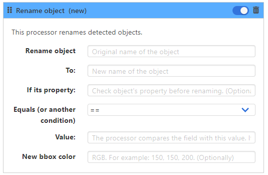 Object rename processor