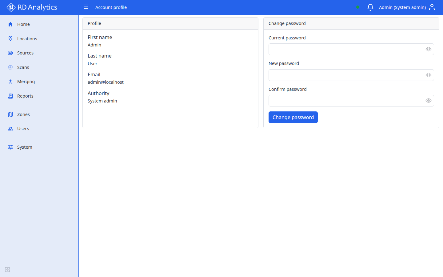Account profile