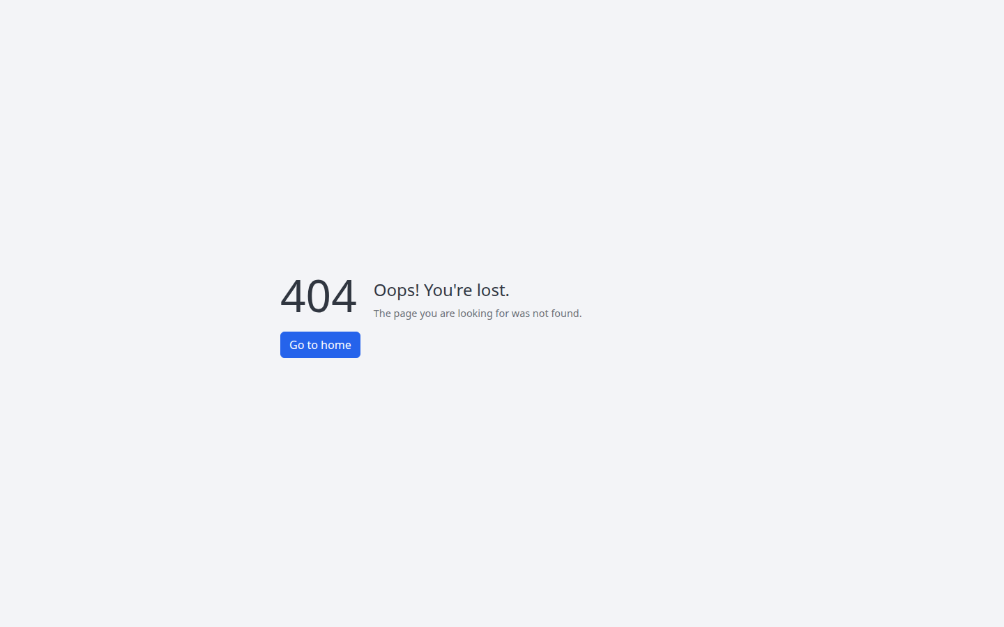 Forgot password page