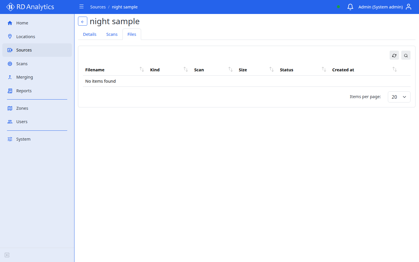 Source Files tab