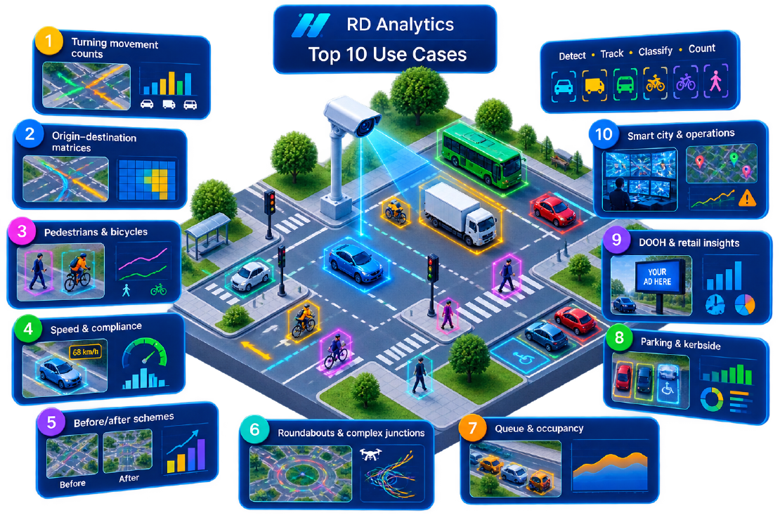 Top 10 Use Cases for Traffic Video Analytics